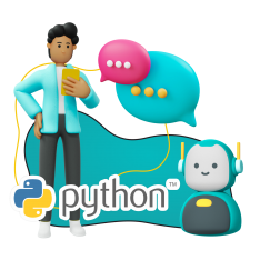 Умный чат-бот на Python - КИБЕРшкола программирования для детей, компьютерные курсы для школьников, начинающих и подростков - KIBERone г. Первоуральск