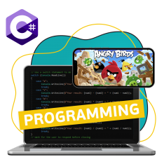 Программирование на C#. Удивительный мир 2D-игр - КИБЕРшкола программирования для детей, компьютерные курсы для школьников, начинающих и подростков - KIBERone г. Первоуральск