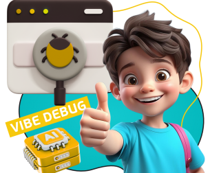 Тестирование & Vibe Debug. Охотники за багами - КИБЕРшкола программирования для детей, компьютерные курсы для школьников, начинающих и подростков - KIBERone г. Первоуральск